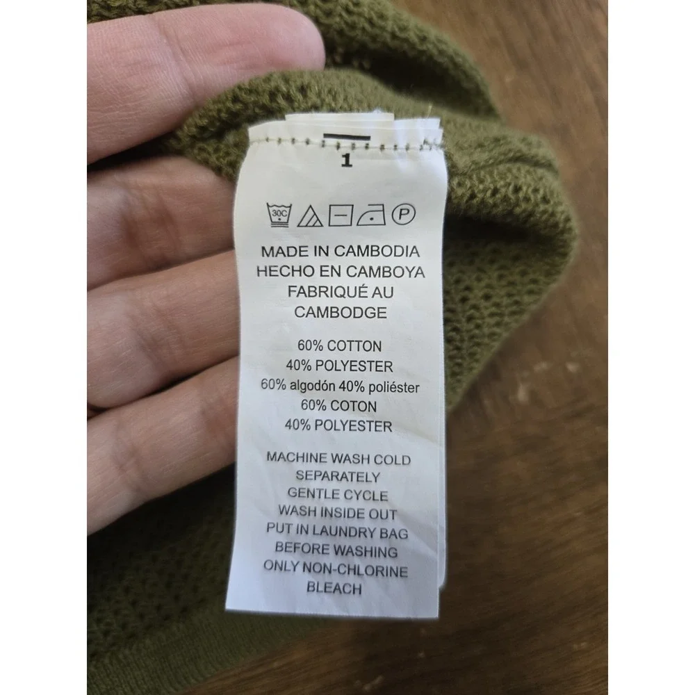 Michael Kors Olive Green Textured Knit Sweater – Size XL